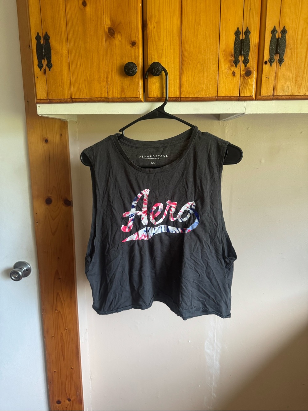 Aeropostale Black Logo Crewneck Tee